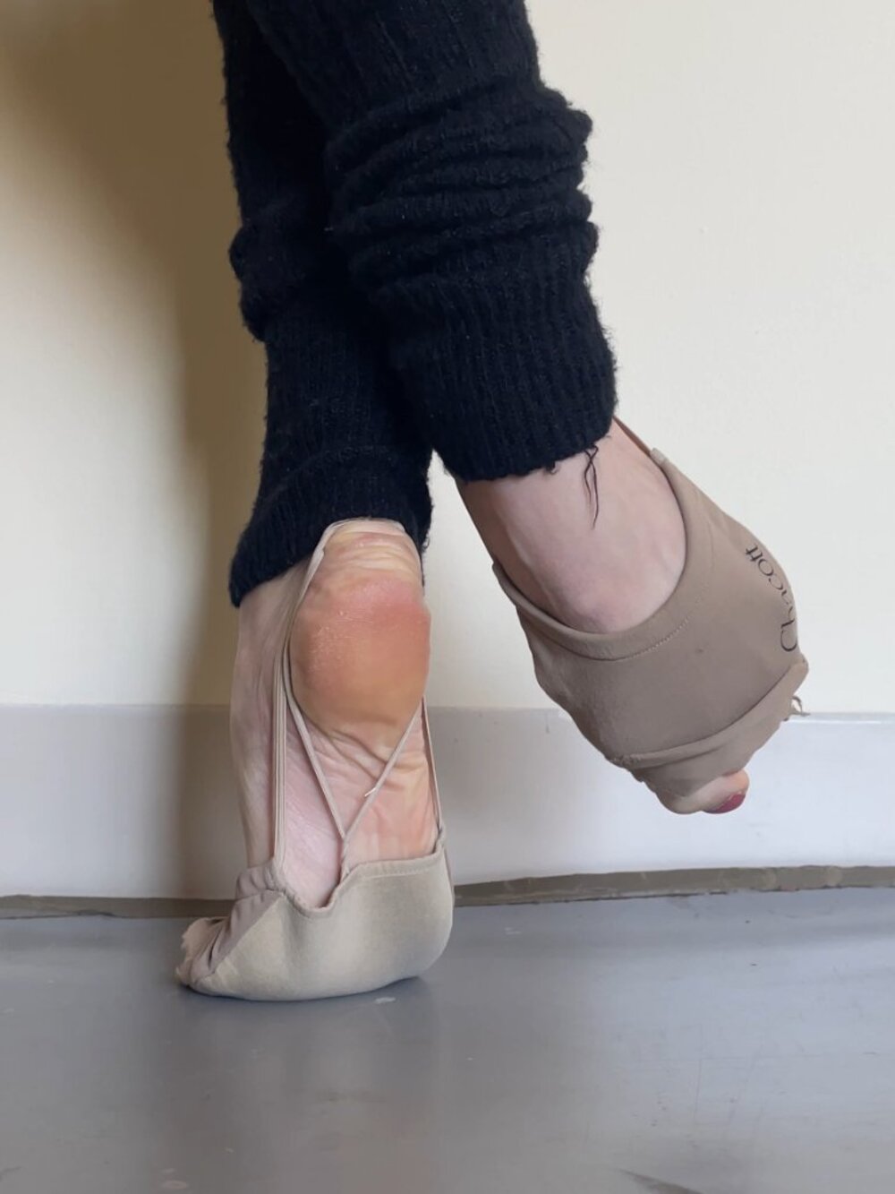 14 Dance half soles/turners, rhythmic gymnastics toe shoes very used